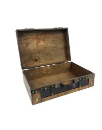 Antiqued Wooden Suitcase, Lrg (Build-a-Hamper)