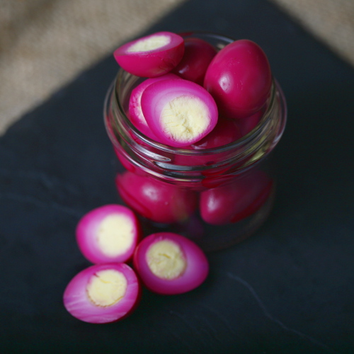 Beetroot Pickled Quail Eggs