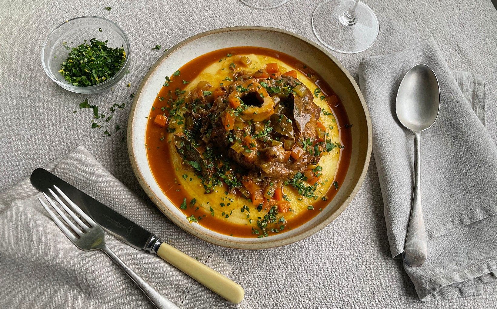 Ossobuco con Polenta alla Paiolo 