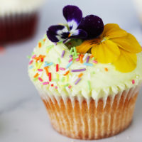 Edible Flower Cupcake