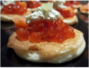 Blinis with Keta Caviar