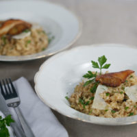 Porcini Risotto with Bacon